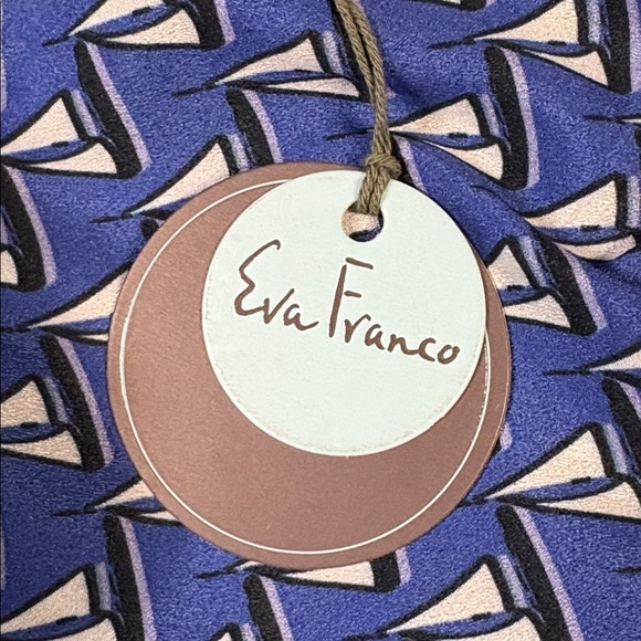 Eva Franco Anthropologie Sailboat Print Jumpsuit Blue & White Size 8 NWT - Picture 7 of 7